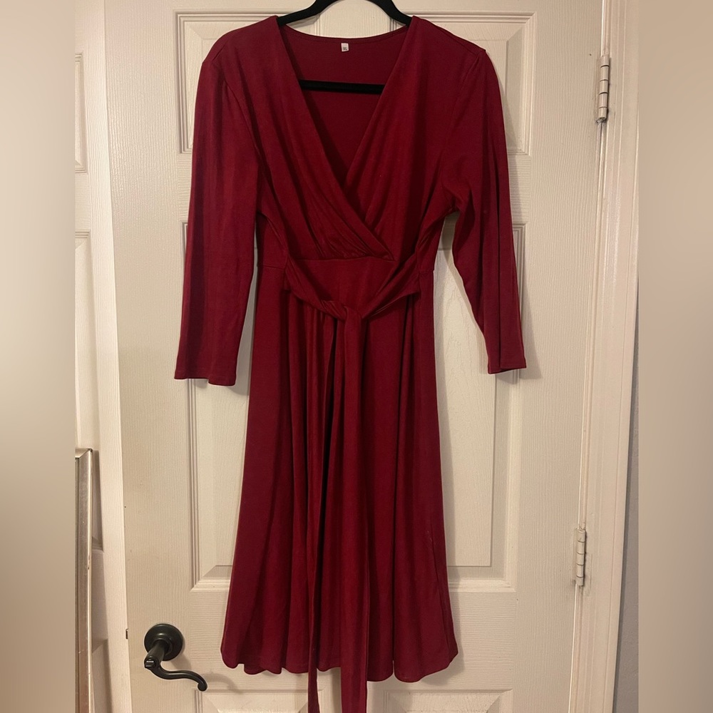 Maternity burgundy Dress